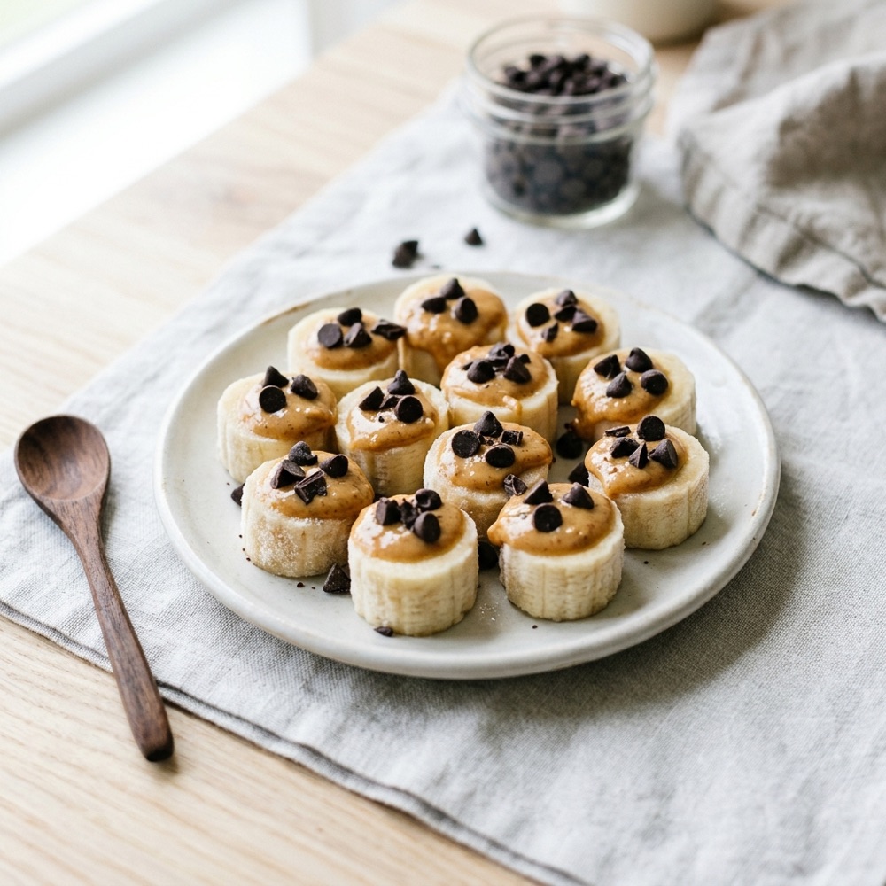 Frozen banana bites